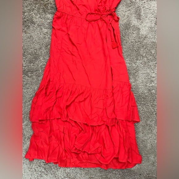 NWT Knox Rose Red Wrap Maxi Dress - Picture 3 of 5